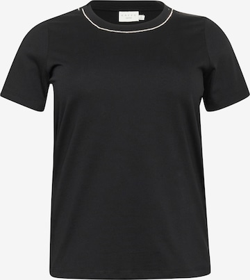 KAFFE CURVE Koszulka 'KC Viana' w kolorze czarny: przód