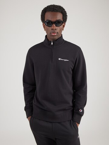 Bluză de molton de la Champion Authentic Athletic Apparel pe negru: față