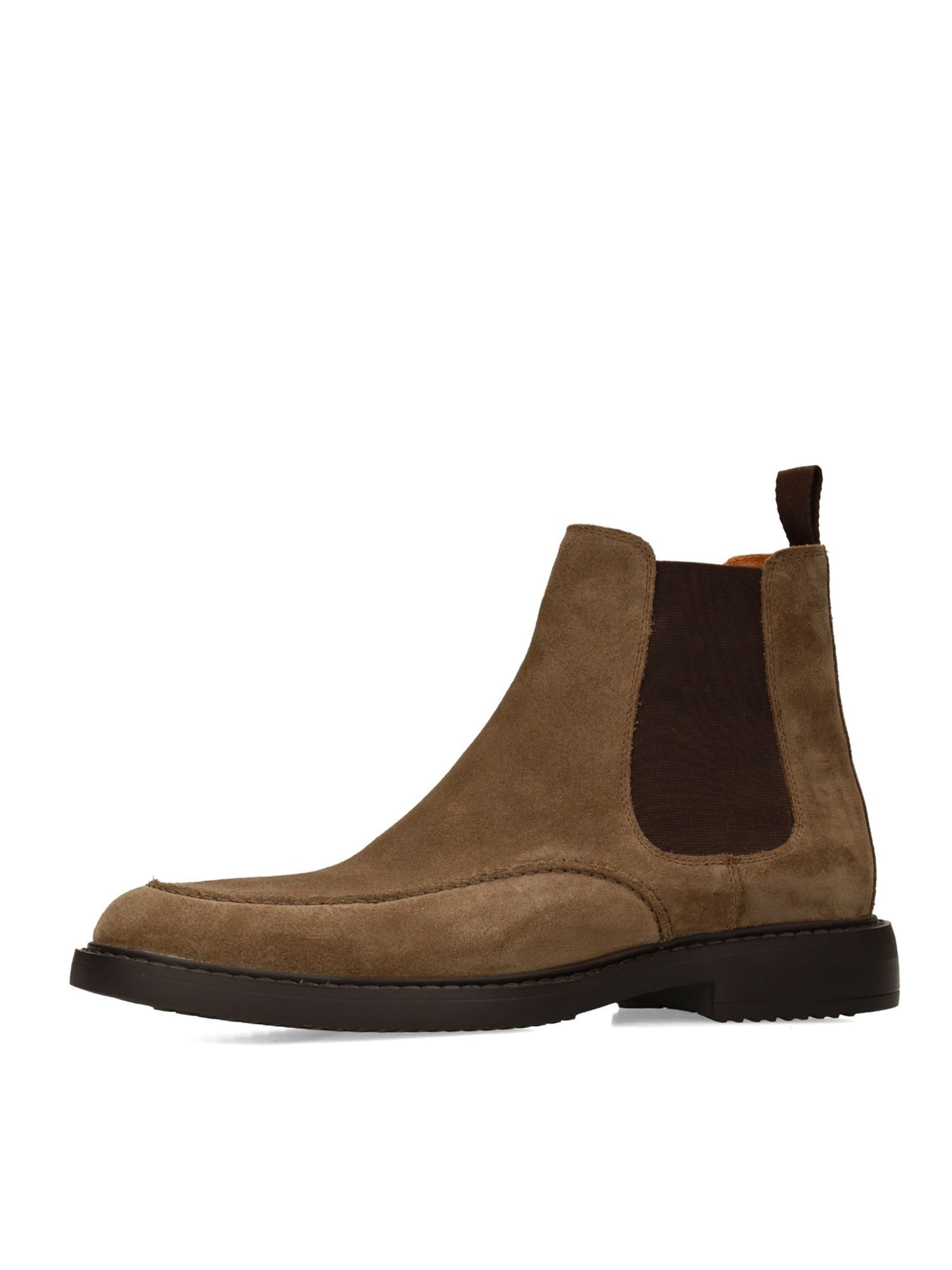 MANFIELD Chelsea boots in Bruin: voorkant
