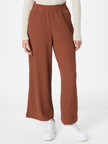 TOM TAILOR DENIM Wide leg Broek in Bruin: voorkant