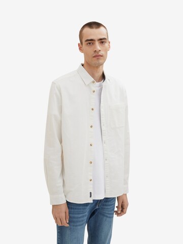 TOM TAILOR Regular fit Button Up Shirt in White