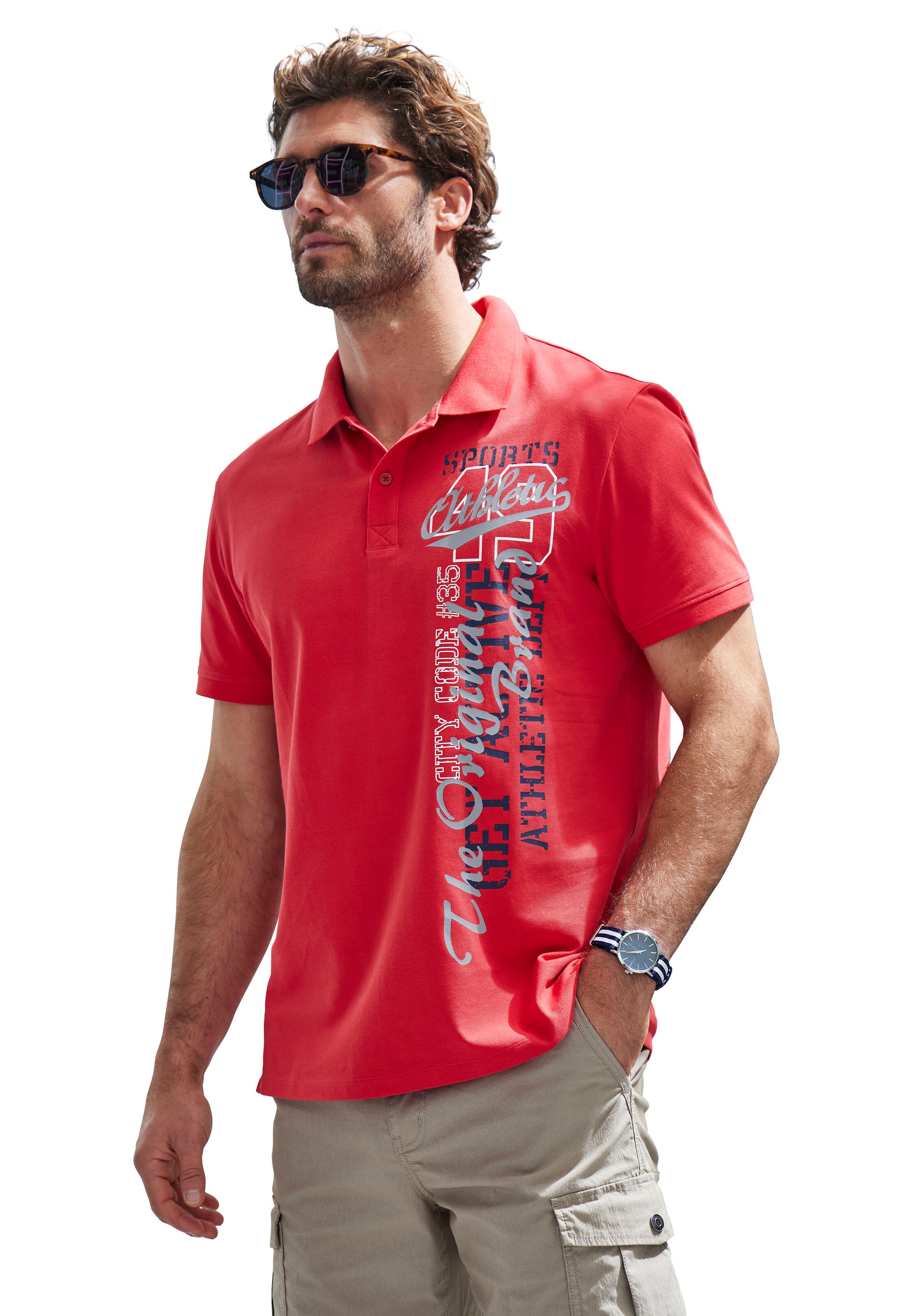 JOHN DEVIN Shirt in Rood: voorkant