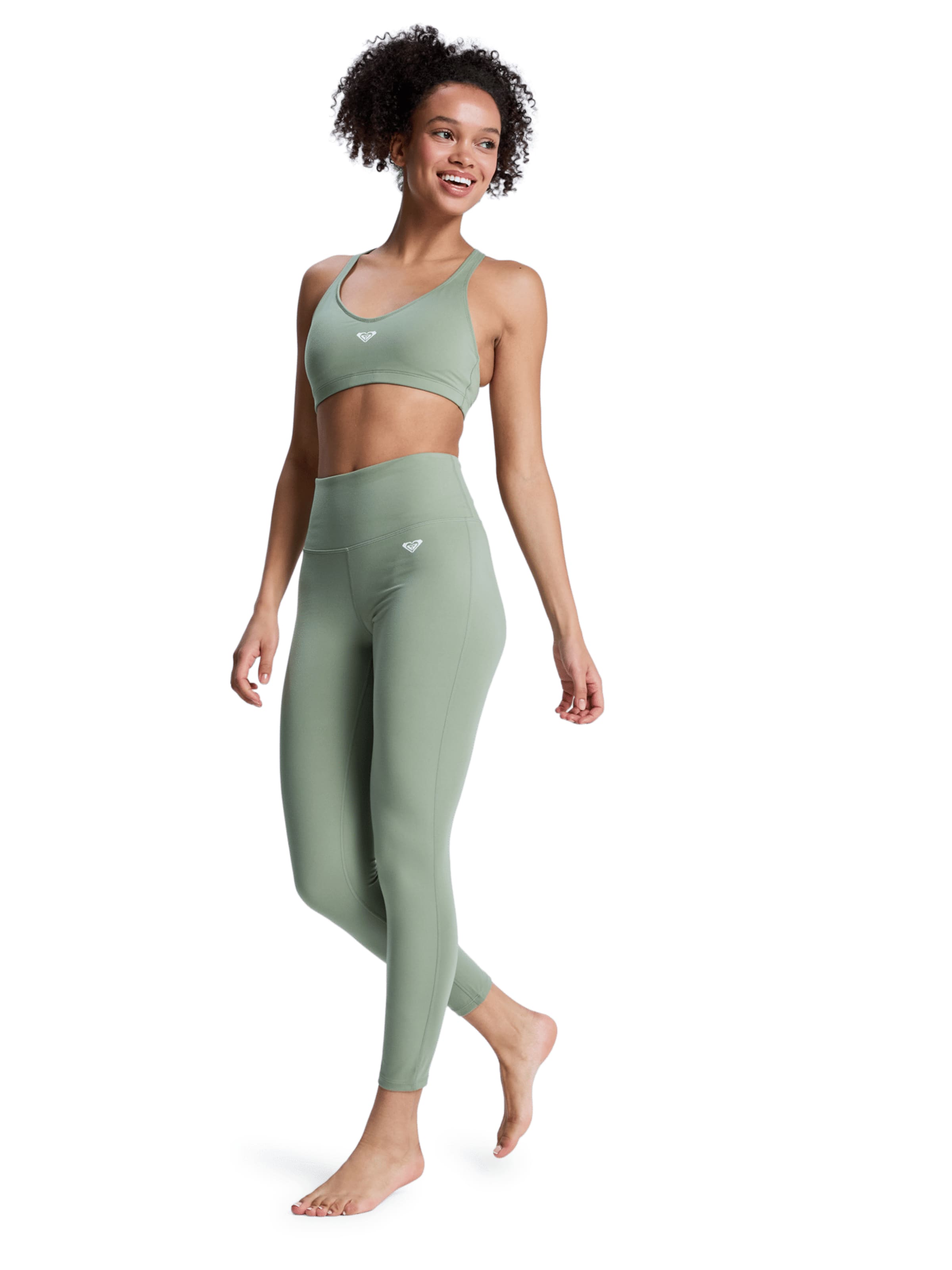ROXY Skinny Leggings 'Heart Into' in Green