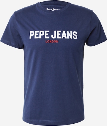 Pepe Jeans Тениска в синьо: отпред