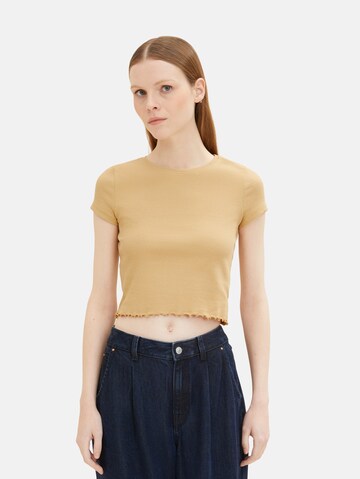 TOM TAILOR DENIM T-shirt i beige: framsida