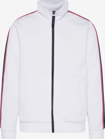 CAMP DAVID Zip-Up Hoodie in White: front