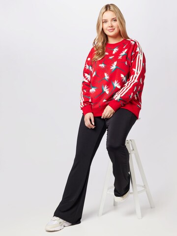 raudona ADIDAS ORIGINALS Megztinis be užsegimo 'Thebe Magugu Crew '