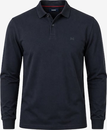 GORG Shirt 'Herren Langarm Poloshirt aus 100% Bio-Baumwolle' in Blauw: voorkant