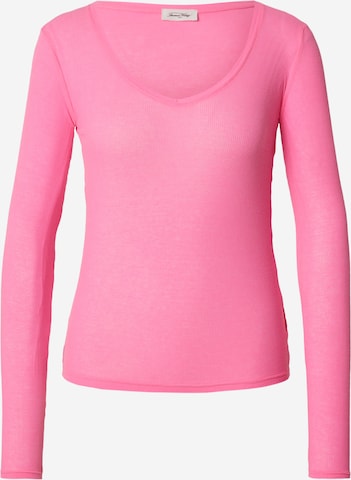 T-shirt 'MASSACHUSETTS' AMERICAN VINTAGE en rose : devant