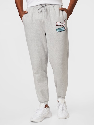 Tapered Pantaloni 'Fandom' di PUMA in grigio: frontale