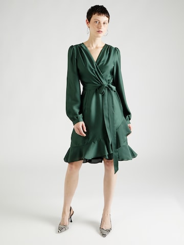 Robe de cocktail SWING en vert : devant