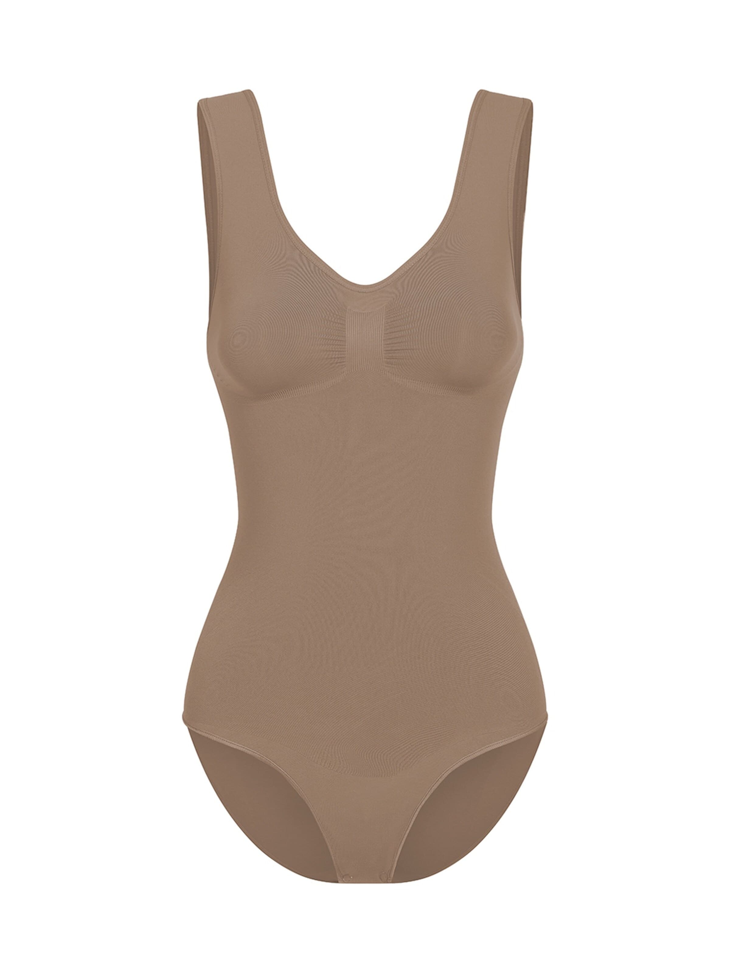 cfab - Body moldeador 'Tank Bodysuit Sculpting Shapewear mit Slip' en marrón: frente