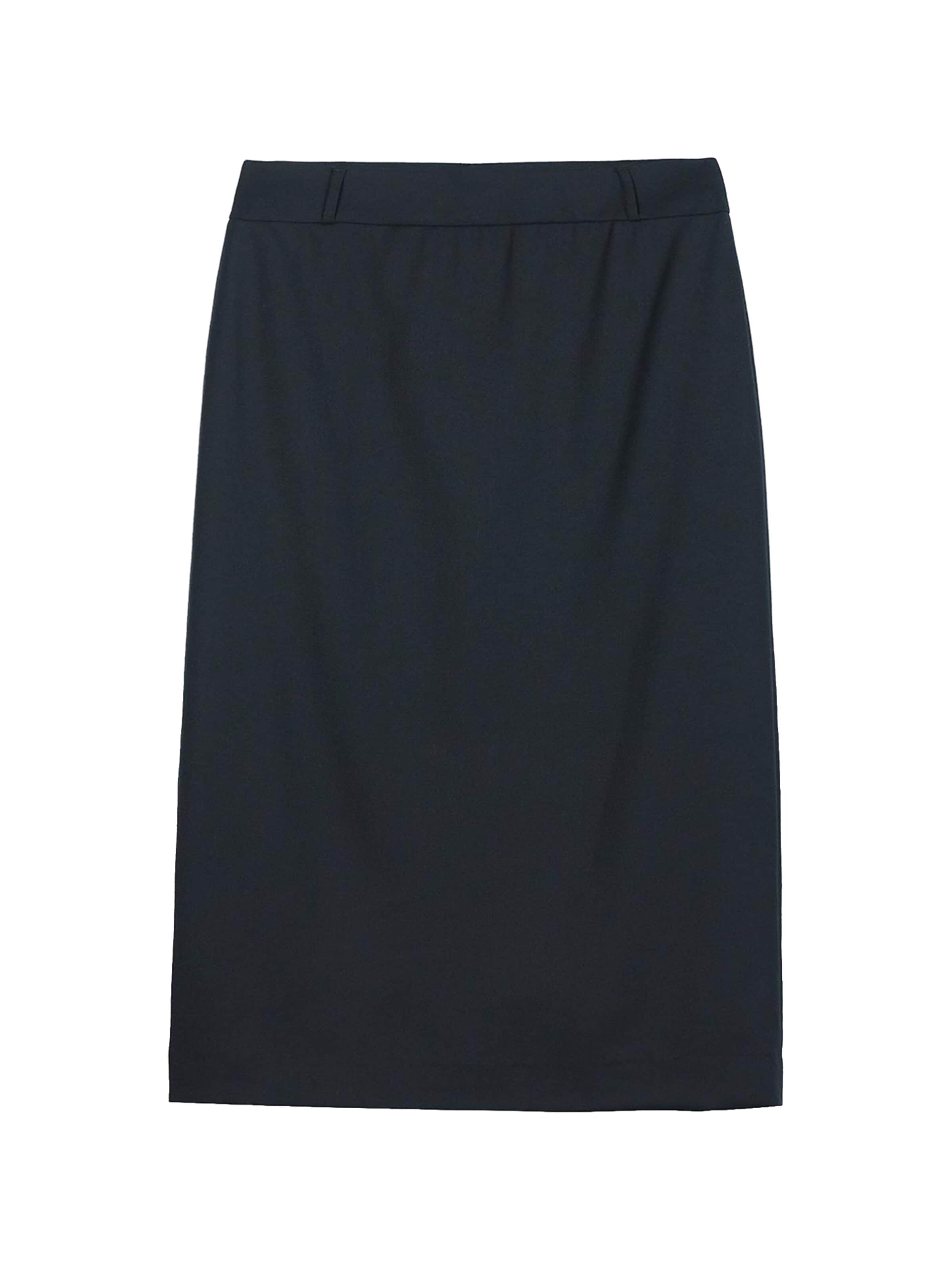 GOBI Cashmere Kjol 'Cashmere Tailored Skirt' i svart: framsida
