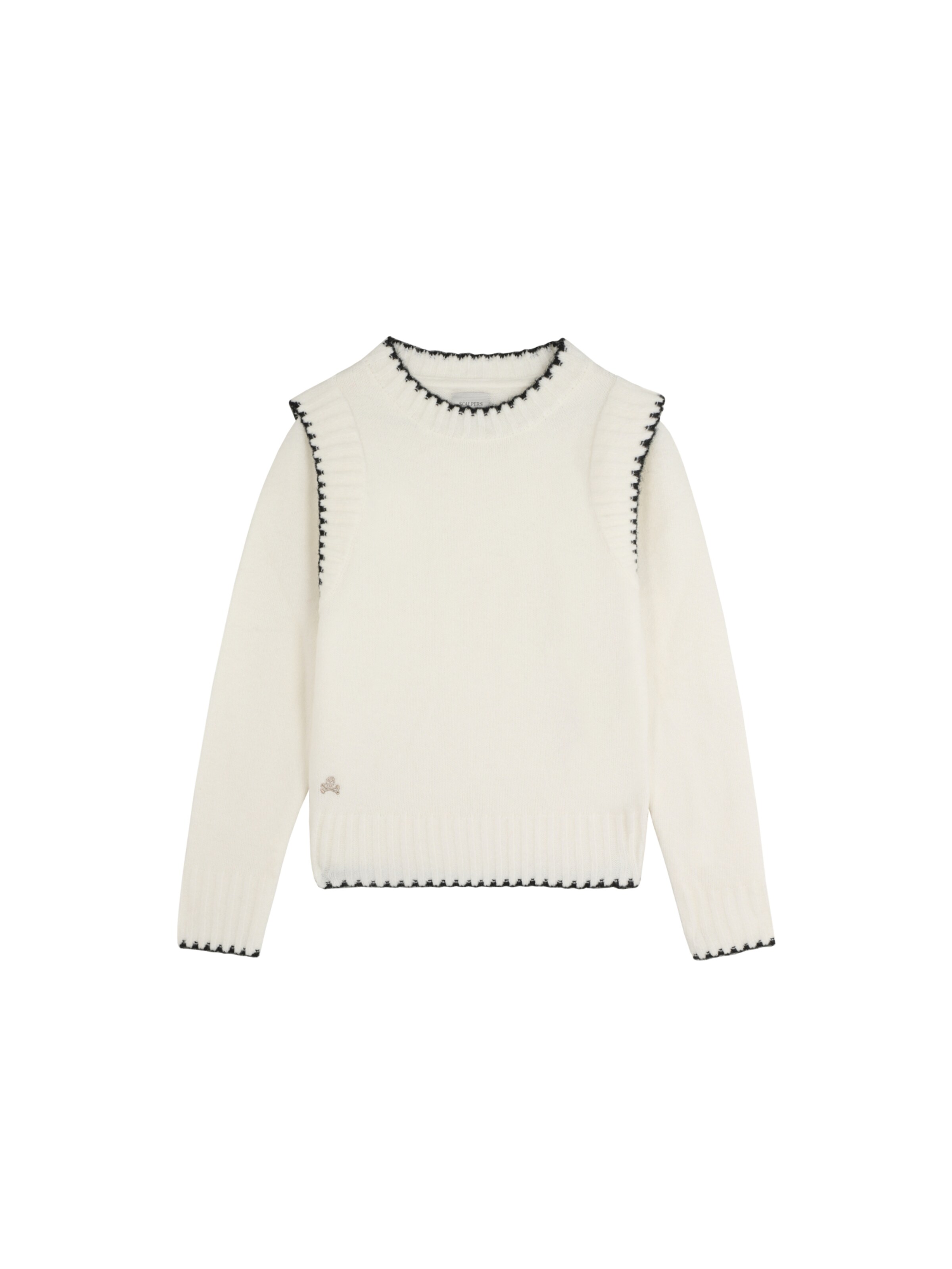 Scalpers Sweater ' ' in White: front