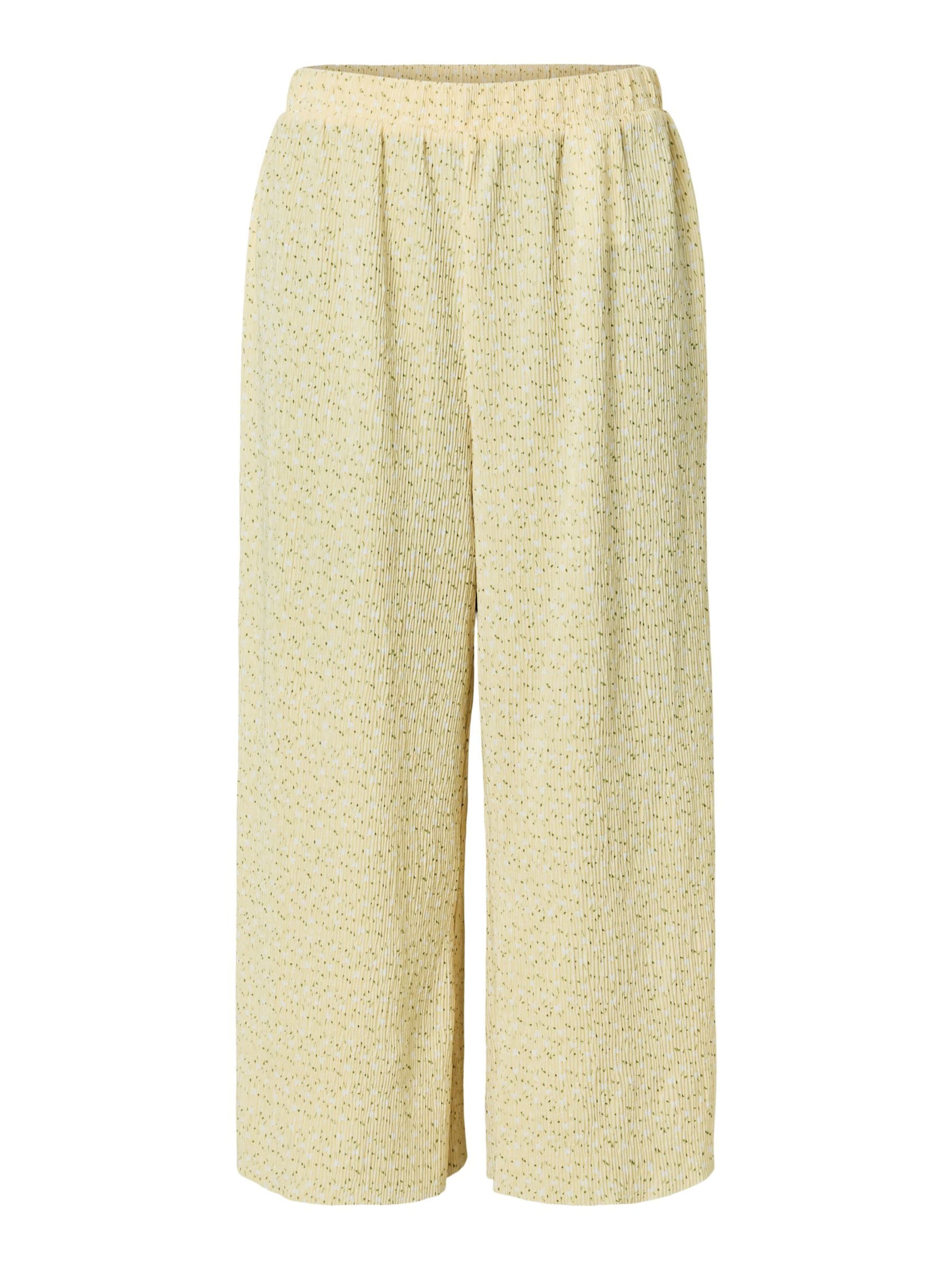 PIECES - Pierna ancha Pantalón en beige: frente