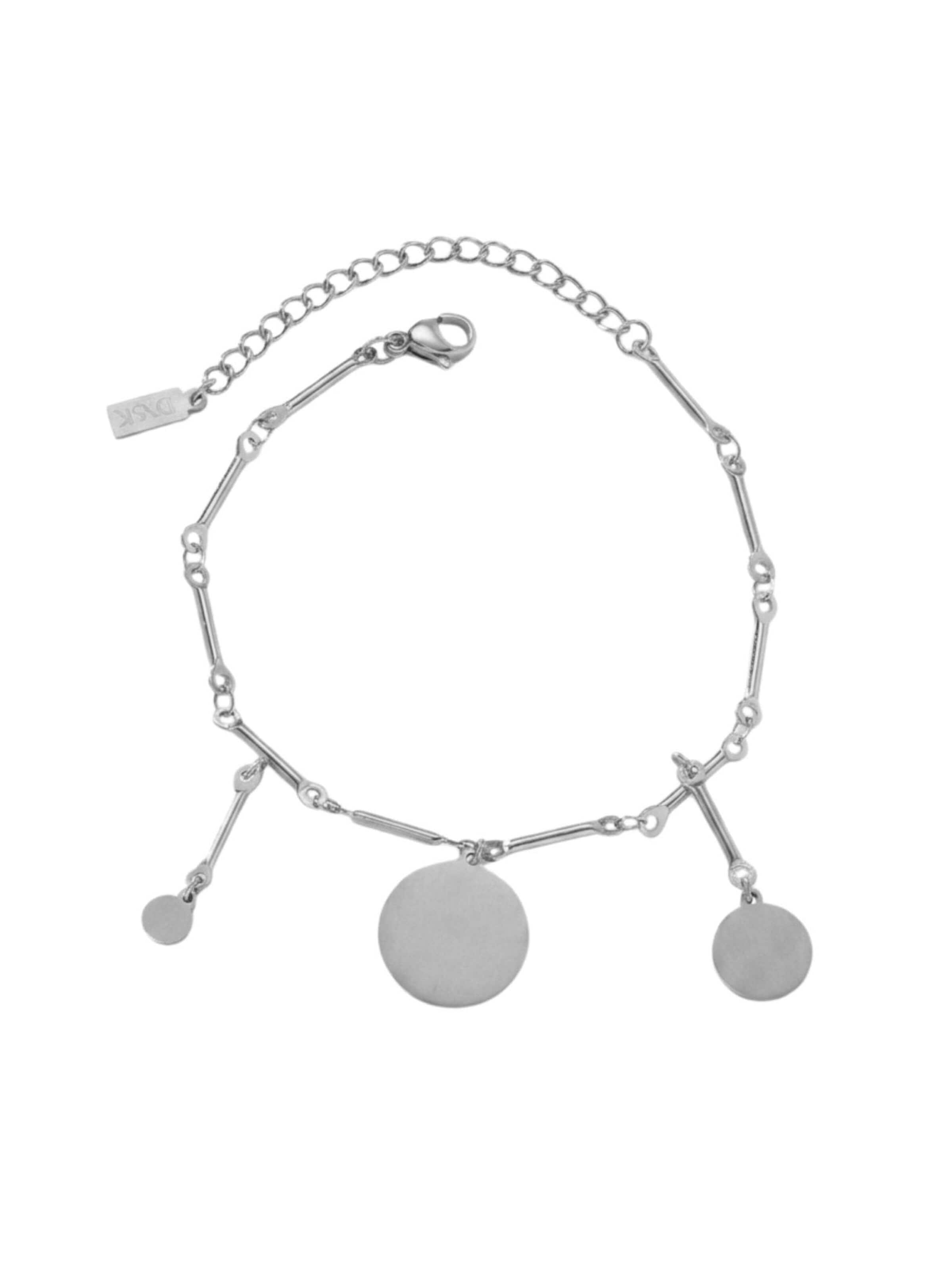 DNSK Copenhagen Armband 'NORA' in Zilver: voorkant