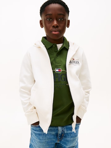 TOMMY HILFIGER Ζακέτα φούτερ 'ICONS' σε λευκό: μπροστά