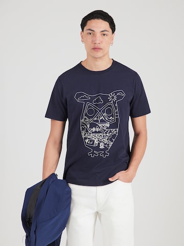 zils KnowledgeCotton Apparel T-Krekls: no priekšpuses