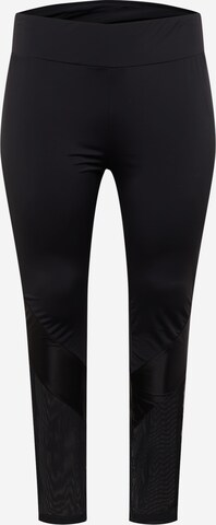 Urban Classics Skinny Leggings in Black: front