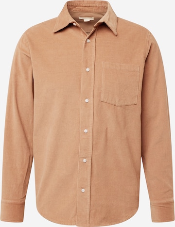 AÉROPOSTALE Regular fit Риза в бежово: отпред