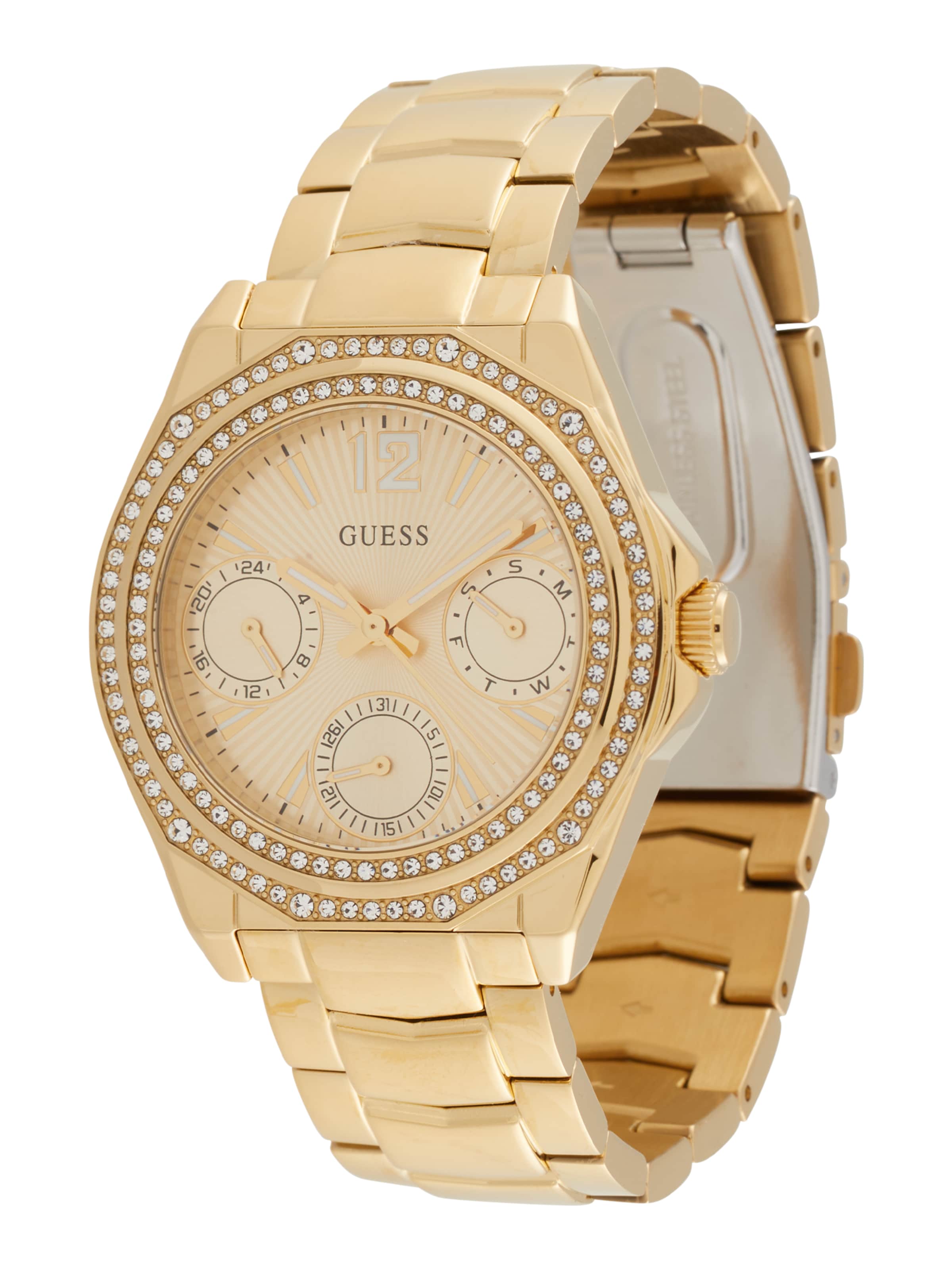 GUESS Analog Watch 'Ritzy' in Gold: front