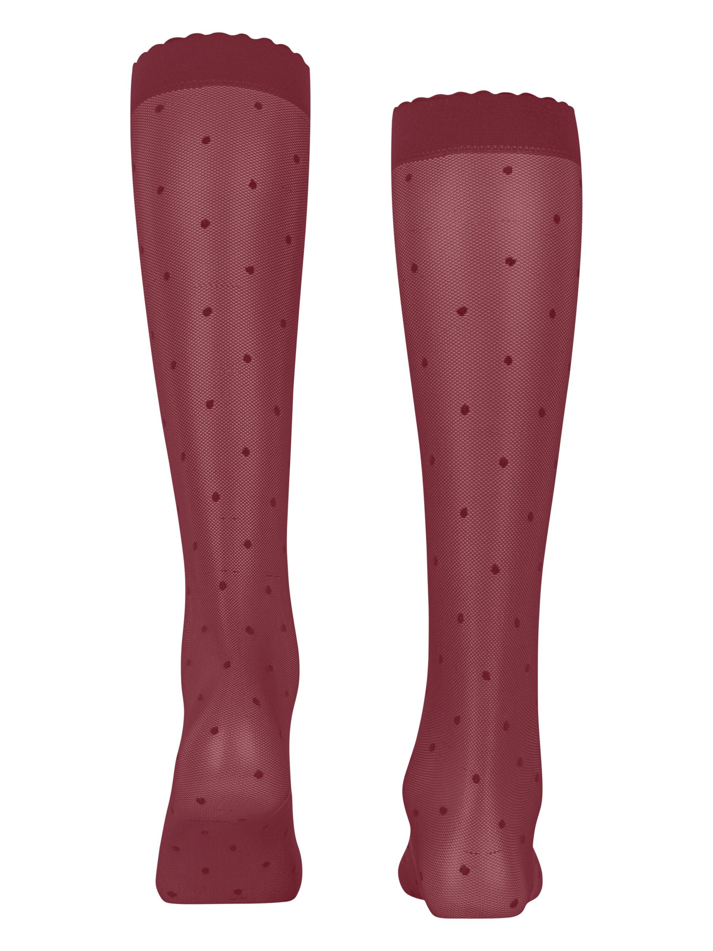 FALKE Over the Knee Socks 'Dot' in Red