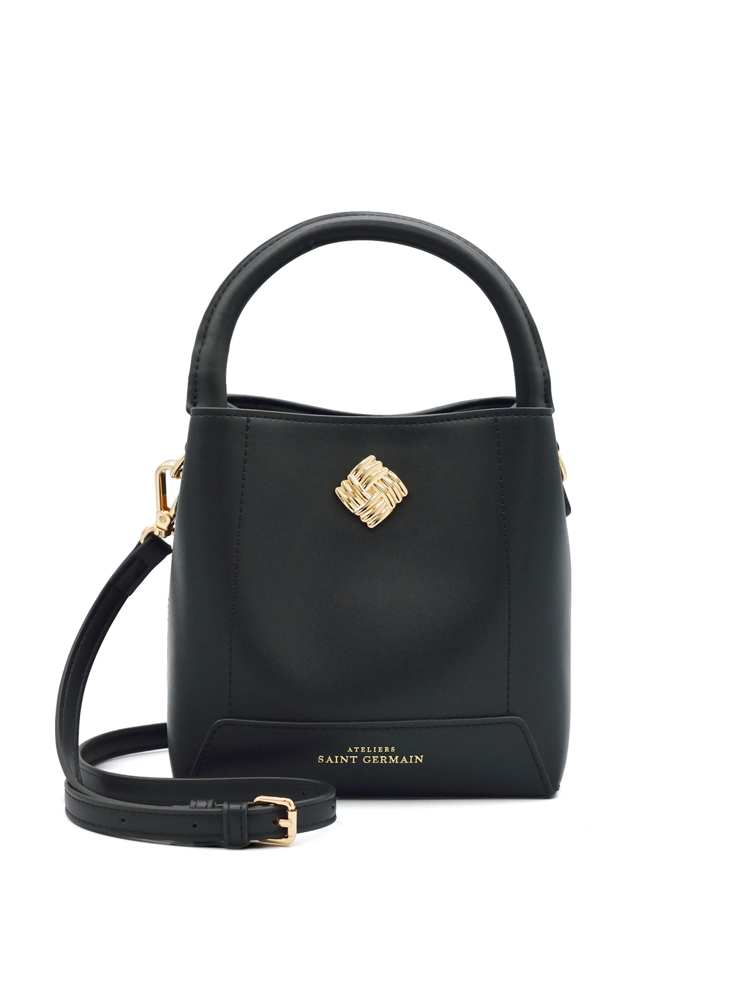 Sacs à main 'Auteuil' Ateliers Saint Germain en noir : devant