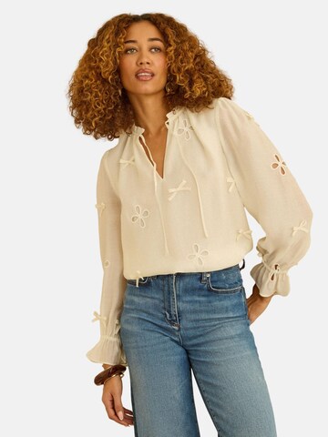 love & roses Bluse in Beige: Vorderseite