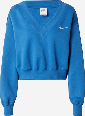 Nike SportswearSweater majica 'Phoenix Fleece' - plava boja: prednji dio