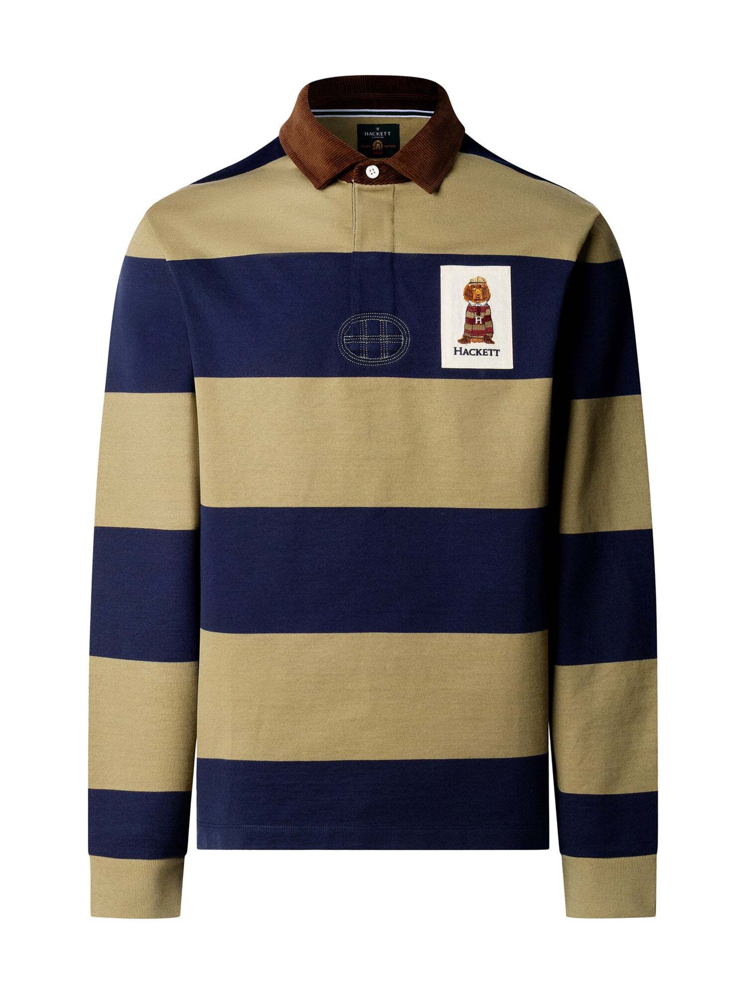 Hackett London Poloshirt ' Harry' in XXXL in beige / navy, Produktansicht