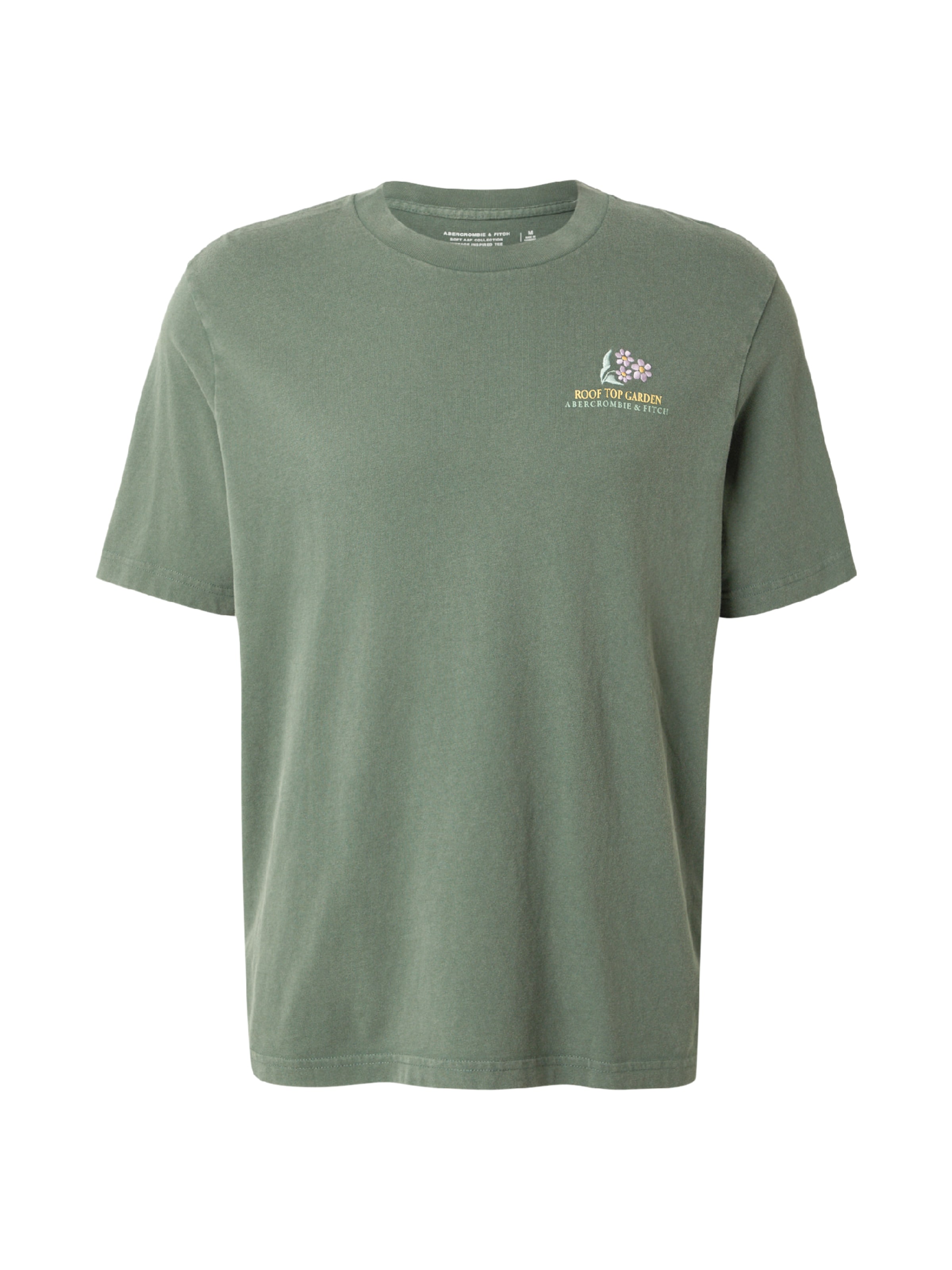 T-Shirt Abercrombie & Fitch en vert : devant
