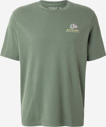 T-Shirt Abercrombie & Fitch en vert : devant