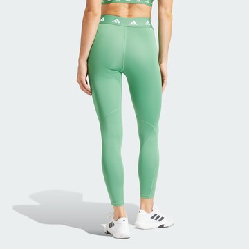 ADIDAS PERFORMANCE Skinny Spodnie sportowe 'Techfit' w kolorze zielony