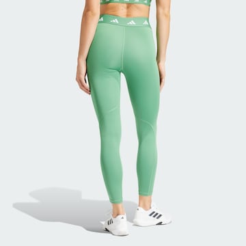 ADIDAS PERFORMANCE Skinny Παντελόνι φόρμας 'Techfit' σε πράσινο