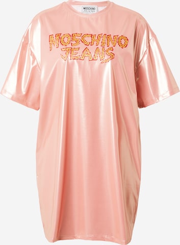 Moschino Jeans Jurk in Roze: voorkant