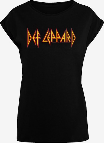 F4NT4STIC Shirt 'Def Leppard' in Zwart: voorkant