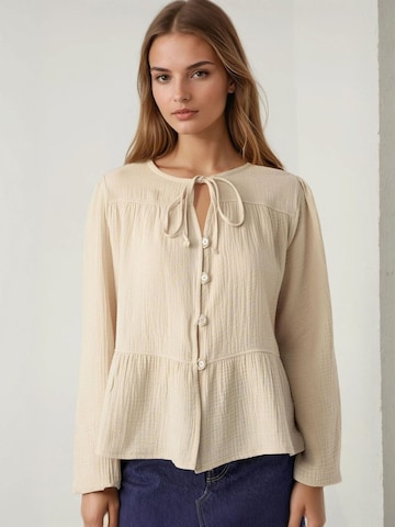 Hiccup Bluse in Beige