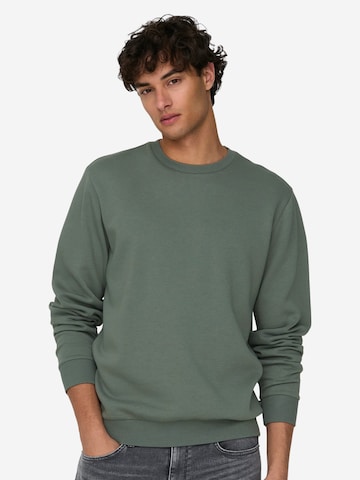 Only & Sons Regular fit Sweatshirt 'Ceres' in Green