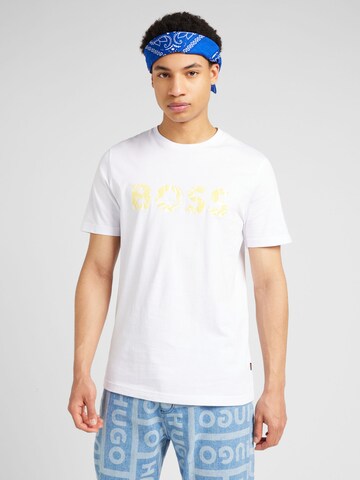 BOSS T-shirt 'Ocean' i vit: framsida