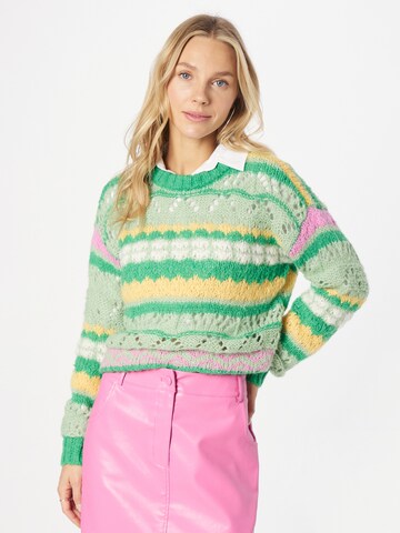 VERO MODA Sweater 'RHAPSODY' in Green: front