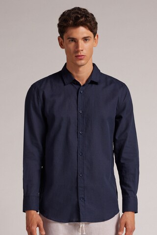 INTIMISSIMI Regular fit Button Up Shirt in Blue: front