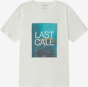 Thinking MU Shirt 'Last Call' in Wit: voorkant