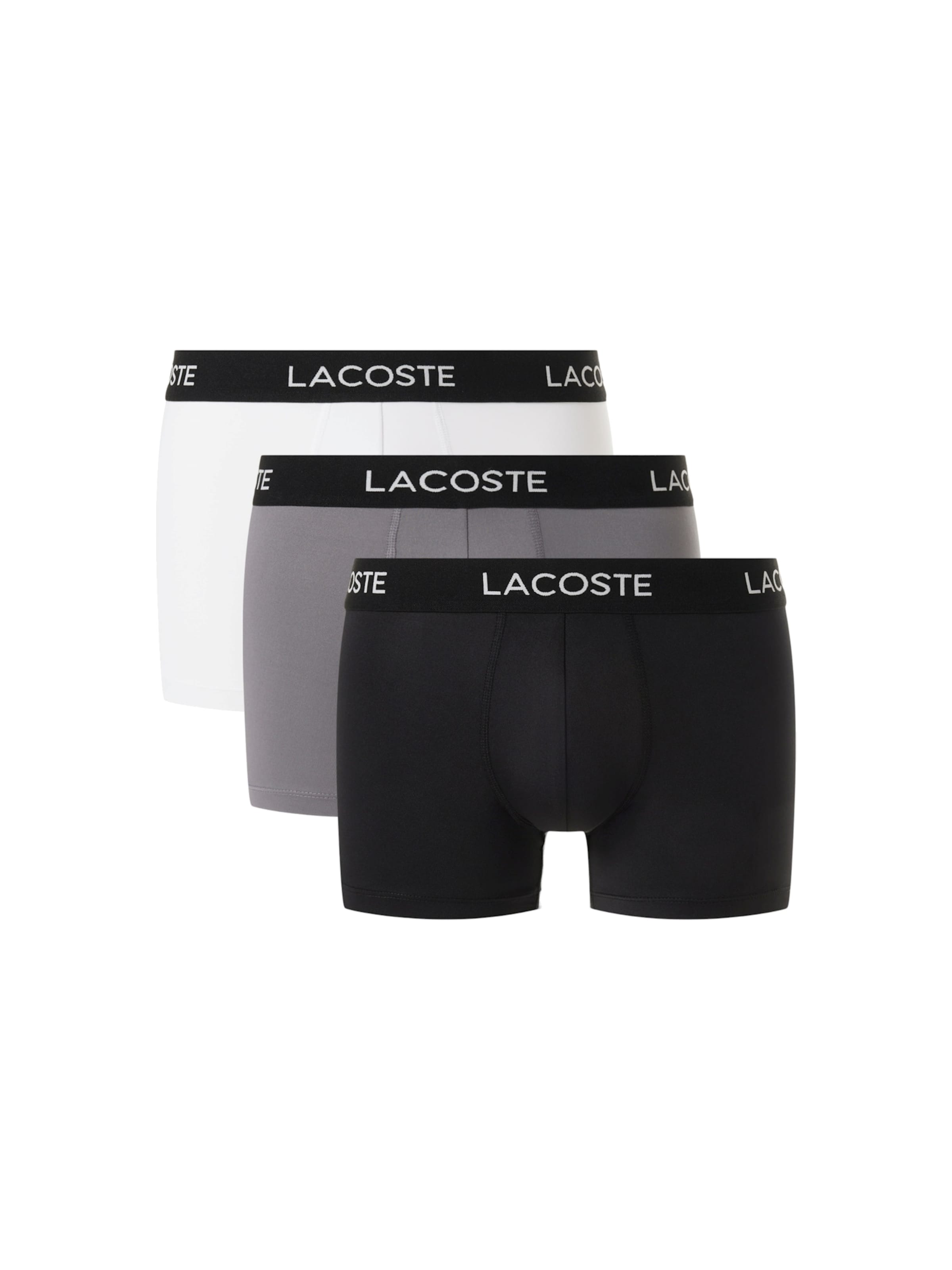 LACOSTE Bokserice veličine XL u siva / crna / bijela, Pregled proizvoda