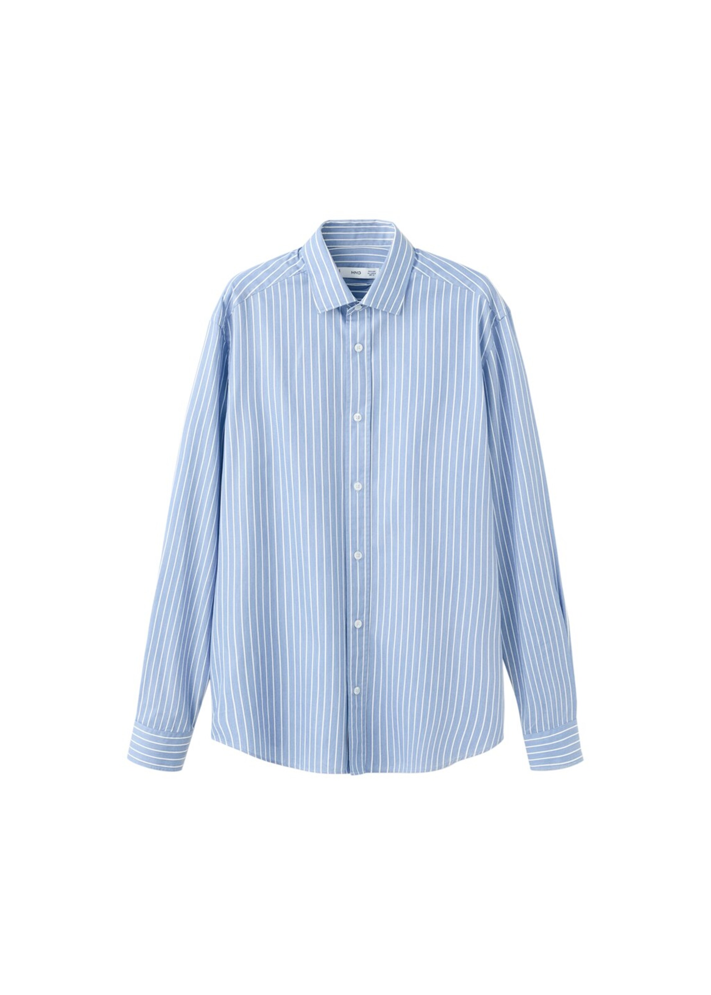 MANGO MAN Button Up Shirt 'Playr' in Blue: front