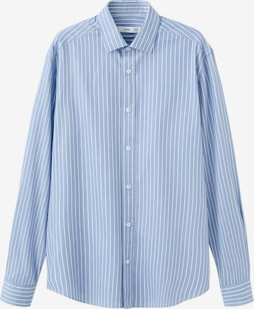 MANGO MAN Button Up Shirt 'Playr' in Blue: front