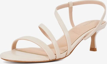 Sandales à lanières Dune LONDON en beige : devant