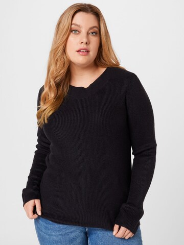 ONLY Carmakoma Pullover 'Melinna' in Schwarz: predná strana