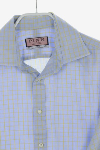 Thomas Pink Button Up Shirt in L in Blue