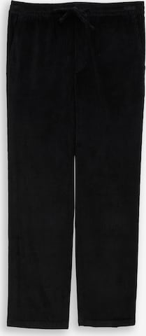 juoda TOM TAILOR DENIM Laisvas „Chino“ stiliaus kelnės: priekis