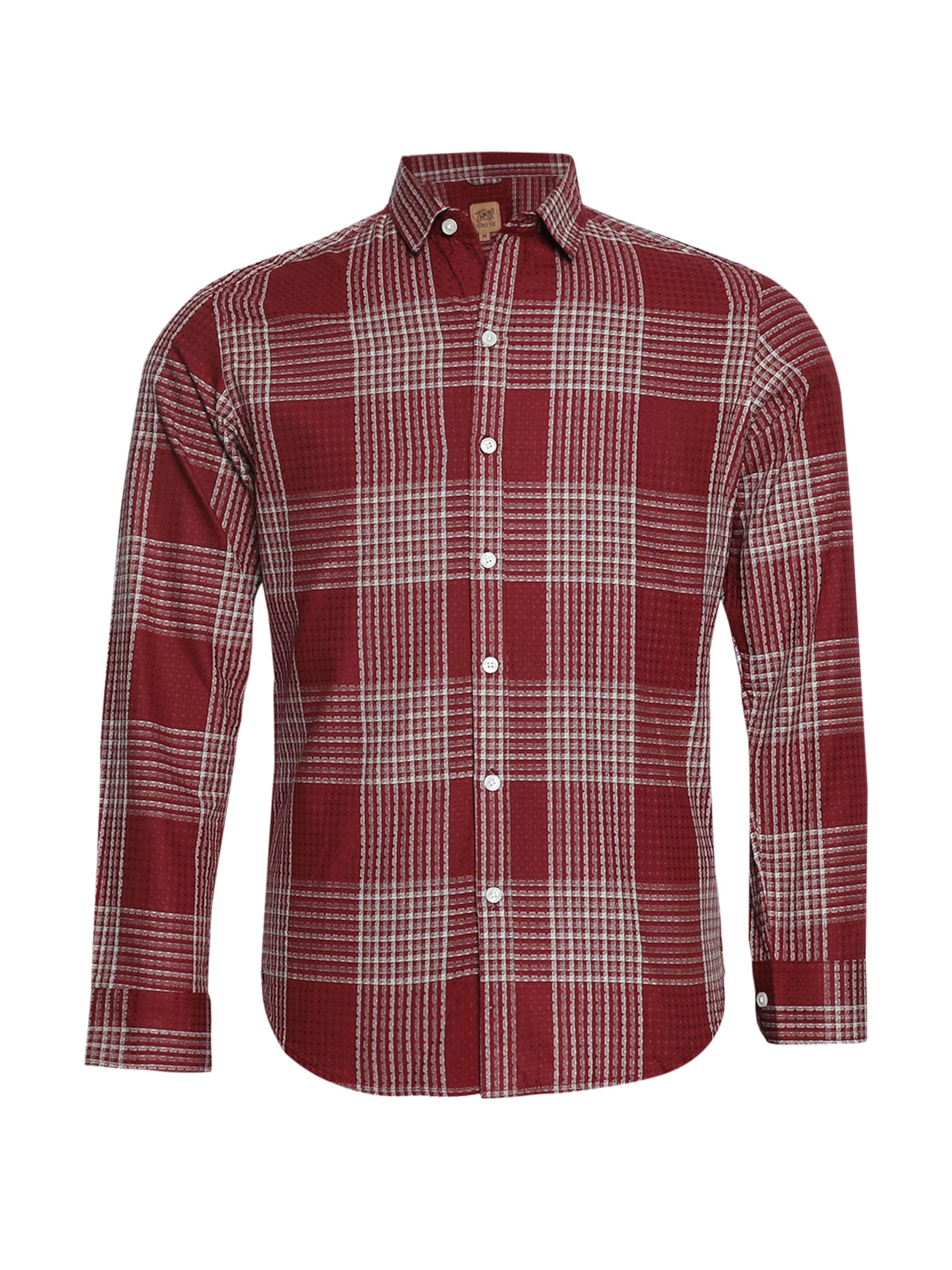 Campus Sutra - Regular Fit Camisa 'Kian' em vermelho: frente